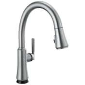 Delta Coranto 1.8 GPM Single Hole Pull Down Kitchen Faucet with Touch2O On/Off Touch Activation, Magnetic Docking Spray Head, and ShieldSpray Technology Arctic Stainless