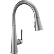 Delta Emmeline 1.8 GPM Single Hole Pull Down Kitchen Faucet with ShieldSpray and Magnetic Docking Spray Head Lumicoat Arctic Stainless