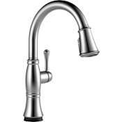 Delta Cassidy 1.8 GPM Single Hole Pull Down Touchless Kitchen Faucet with Touch2O, ShieldSpray, MagnaTite, Diamond Seal and Touch-Clean Technologies Lumicoat Arctic Stainless