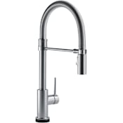 Delta Trinsic Semi Pro 1.8 GPM Single Hole Pull Down Touchless Kitchen Faucet with Touch2O, MagnaTite, Diamond Seal and Touch-Clean Technologies Arctic Stainless