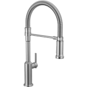 Delta Cordova 1.8 GPM Single Hole Pre-Rinse Pull Down Kitchen Faucet Lumicoat Arctic Stainless