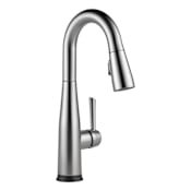 Delta Essa Pull-Down Bar/Prep Faucet with On/Off Touch Activation and Magnetic Docking Spray Head - Includes Lifetime Warranty (5 Year on Electronic Parts) Arctic Stainless