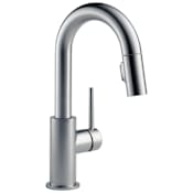 Delta Trinsic 1.8 GPM Single Hole Pull Down Bar/Prep Faucet with Magnetic Docking Spray Head and Limited Swivel Arctic Stainless