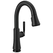Delta Coranto 1.8 GPM Single Hole Pull Down Bar Faucet with Touch2O On/Off Touch Activation and Magnetic Docking Spray Head Matte Black