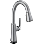 Delta Coranto 1.8 GPM Single Hole Pull Down Touchless Bar Faucet with Touch2O, ShieldSpray, MagnaTite Docking and Diamond Seal Cartridge Technologies Arctic Stainless