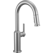 Delta Cordova 1.8 GPM Single Hole Pull Down Bar Faucet with Arc Spout Lumicoat Arctic Stainless