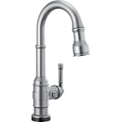 Delta Broderick 1.8 GPM Single Hole Pull Down Touchless Bar Faucet with Touch2O, MagnaTite Docking and Diamond Seal Cartridge Technologies Arctic Stainless