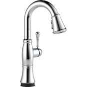 Delta Cassidy 1.8 GPM Single Hole Pull Down Touchless Bar Faucet with Touch2O, Touch-Clean, MagnaTite Docking and Diamond Seal Cartridge Technologies Lumicoat Chrome
