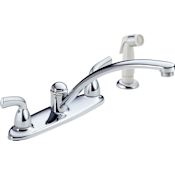 Delta Foundations Kitchen Faucet with Side Spray - Includes Lifetime Warranty Chrome