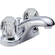 Delta Foundations Core-B Centerset Bathroom Faucet with Pop-Up Drain Assembly - Includes Lifetime Warranty Chrome
