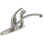 Delta Foundations Kitchen Faucet with Side Spray Brilliance Stainless