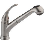 Delta Foundations Core-B Pull-Out Kitchen Faucet with Optional Base Plate - Includes Lifetime Warranty Brilliance Stainless