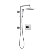 Delta Vero Pressure Balanced Shower System with Shower Head, Hand Shower, Slide Bar, Hose, and Valve Trim Chrome