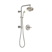 Delta Cassidy Pressure Balanced Shower System with Shower Head, Hand Shower, Slide Bar, Hose, and Valve Trim Brilliance Stainless