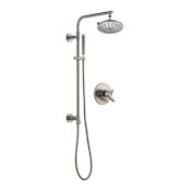 Delta Trinsic Pressure Balanced Shower System with Shower Head, Hand Shower, Slide Bar, Hose, and Valve Trim Brilliance Stainless
