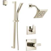 Delta Monitor 14 Series Single Function Pressure Balanced Shower System with Shower Head, and Hand Shower - Includes Rough-In Valves Brilliance Polished Nickel