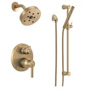 Delta Trinsic Pressure Balanced Shower System with Shower Head, Shower Arm and Hand Shower - Includes Rough-In Champagne Bronze