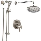 Delta Trinsic Thermostatic Shower System with Shower Head and Shower Arm - Includes Rough-In Brilliance Stainless