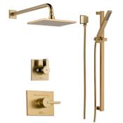 Delta Monitor 14 Series Single Function Pressure Balanced Shower System with Shower Head, and Hand Shower - Includes Rough-In Valves Champagne Bronze