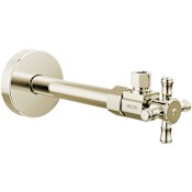 Delta Angled Supply Stop Valve with Cross Handle - Less Supply Line Brilliance Polished Nickel