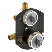 Delta Multichoice Shower Only Universal Rough In with Three Port Diverter and Service Stops - No Tub Outlet N/A