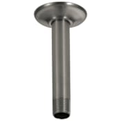 Delta 6" Ceiling Mounted Shower Arm and Shower Arm Flange Black Stainless