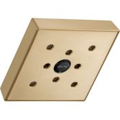 Delta 1.75 GPM 6" Wide Single Function Shower Head with H2Okinetic Technology - Limited Lifetime Warranty Champagne Bronze