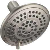 Delta 1.75 GPM 4-15/16" Wide Multi Function Shower Head with Touch-Clean® Technology - Limited Lifetime Warranty Brilliance Stainless