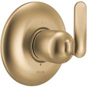Delta Bonacci Three Function Diverter Valve Trim Less Rough-In Valve - Two Independent Positions, One Shared Position Lumicoat Champagne Bronze