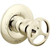 Delta Trinsic Three Function Diverter Valve Trim with Wheel Handle, Less Rough-In Valve - Two Independent Positions, One Shared Position Brilliance Polished Nickel