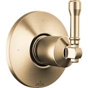 Delta Broderick Three Function Diverter Valve Trim Less Rough-In Valve - Two Independent Positions, One Shared Position Lumicoat Champagne Bronze