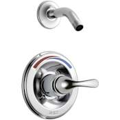 Delta Classic Monitor 13 Series Single Function Pressure Balanced Shower Trim Package - Less Shower Head and Rough-In Valve Chrome