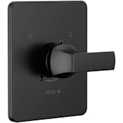 Delta Velum Pressure Balanced Valve Trim Only with Single Lever Handle - Less Rough In Matte Black