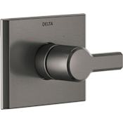 Delta Pivotal Pressure Balanced Valve Trim Only with Single Lever Handle - Less Rough In Lumicoat Black Stainless