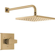 Delta Modern Shower Only Trim Package with 1.75GPM Single Function Shower Head - Less Rough-In Champagne Bronze