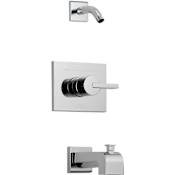 Delta Vero Monitor 14 Series Single Function Pressure Balanced Tub and Shower - Less Shower Head and Rough-In Valve Chrome