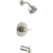 Delta Modern Monitor 14 Series Tub and Shower Trim Package with 1.75 GPM Single Function Shower Head Brilliance Stainless