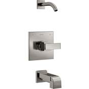 Delta Ara Monitor 14 Series Single Function Pressure Balanced Tub and Shower - Less Shower Head and Rough-In Valve Brilliance Stainless
