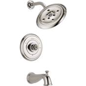 Delta Cassidy Tub and Shower Trim Package with 1.75 GPM Single Function Shower Head Brilliance Polished Nickel