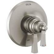 Delta Dorval Monitor 17 Series Dual Function Pressure Balanced Valve Trim Only with Integrated Volume Control - Less Rough-In Valve Brilliance Stainless