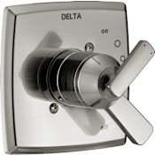 Delta Ashlyn Monitor 17 Series Dual Function Pressure Balanced Valve Trim Only with Integrated Volume Control - Less Rough-In Valve Brilliance Stainless