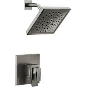 Delta Trillian Monitor 17 Series Dual Function Pressure Balanced Shower Only with Integrated Volume Control - Less Rough-In Valve Lumicoat Black Stainless