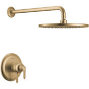 Delta Bonacci Shower Only Trim Package with 1.75 GPM Single Function Rain Shower Head - Less Rough In Lumicoat Champagne Bronze