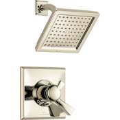 Delta Dryden Monitor 17 Series Dual Function Pressure Balanced Shower Only with Integrated Volume Control - Less Rough-In Valve Brilliance Polished Nickel
