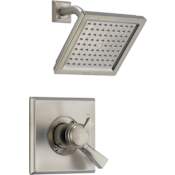 Delta Dryden Monitor 17 Series Dual Function Pressure Balanced Shower Only with Integrated Volume Control - Less Rough-In Valve Brilliance Stainless