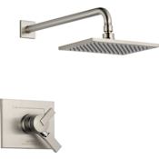 Delta Vero Monitor 17 Series Dual Function Pressure Balanced Shower Only with Integrated Volume Control - Less Rough-In Valve Brilliance Stainless