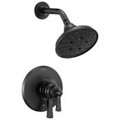 Delta Dorval Monitor 17 Series Dual Function Pressure Balanced Shower Only with Integrated Volume Control - Less Rough-In Valve Matte Black