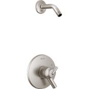 Delta Trinsic Monitor 17 Series Dual Function Pressure Balanced Shower Trim Package with Integrated Volume Control - Less Shower Head and Rough-In Valve Brilliance Stainless