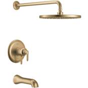 Delta Bonacci Tub and Shower Trim Package with 1.75 GPM Single Function Shower Head - Less Rough In Lumicoat Champagne Bronze