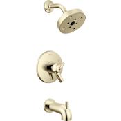 Delta Trinsic Monitor 17 Series Dual Function Pressure Balanced Tub and Shower with Integrated Volume Control - Less Rough-In Valve Brilliance Polished Nickel